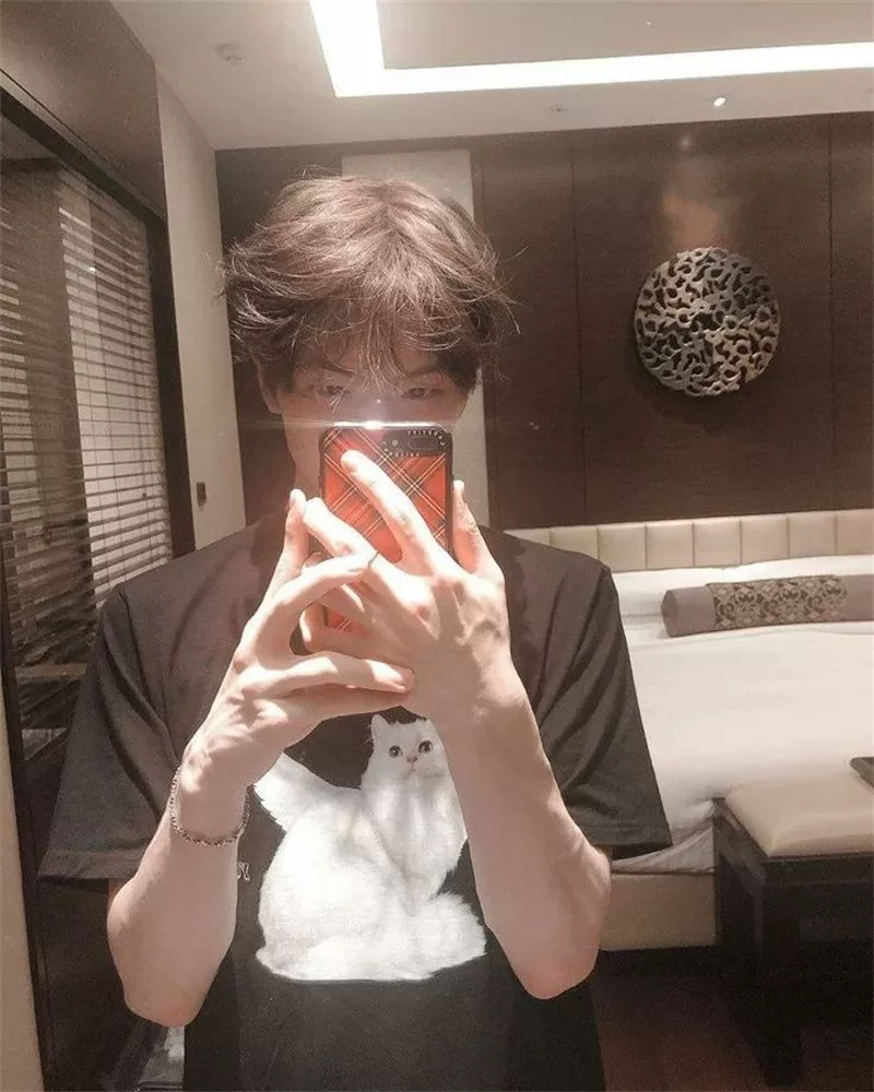 spot goods!NCT Park Zhisheng/Luo Yimin ЮжнаяKorea покупка itzavibe Ангел котенка напечатанная майка короткий рукав