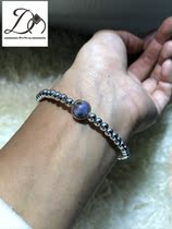 Big Dream crystal natural blue hair crystal blue line stone single bead diy silver bead bracelet fashion bracelet old mine fluff