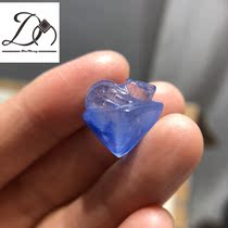 Big dream crystal natural blue hair crystal blue line stone nine-tailed fox pendant sweet wind