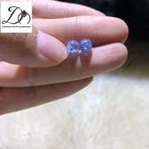 Big dream crystal natural blue hair crystal blue line stone can be inlaid earrings womens simple and small earrings new trendy personality