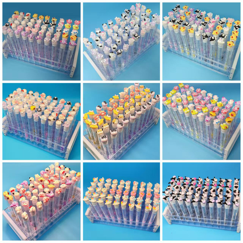 Sanrio Cartoon Colorful Individual Test Tube Eyelash Brush Portable Crystal Rod Eyelash Tool High-End Cross-Border Cute