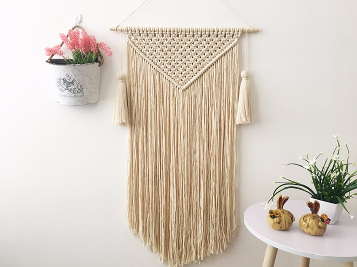 DIY dệt kim tay phong cách Bắc Âu Bohemian trang trí tường treo tường hộp mét tấm thảm tấm thảm tấm thảm treo tường