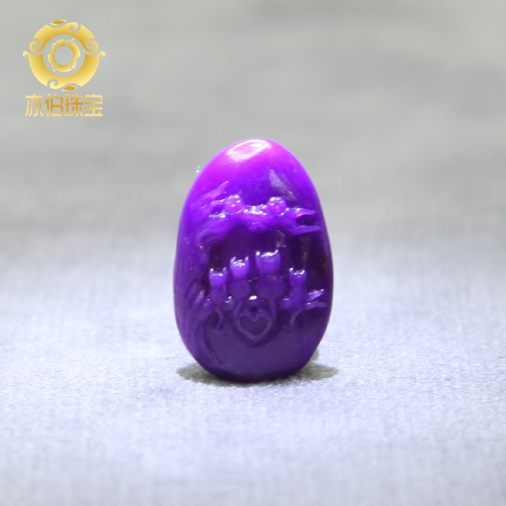 Also natural Shu innate Su Ji Shi original design Ice overdraft royal purple cherry pollen peach red necklace handmade pendant