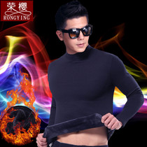 Young mens semi-high collar thickened Garsuede thermal underwear pure cotton big code fever fiber autumwear blouse single piece