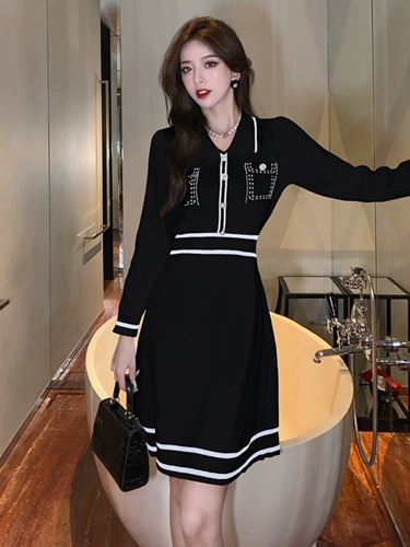 Осенний приталенный корсет, ретро трикотажный лонгслив, 2023, в стиле Шанель, французский стиль