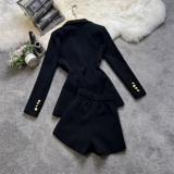 Длинный комплект, костюм, в стиле Шанель, средней длины, высокая талия