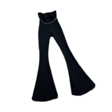 Осенняя приталенная цепь, штаны, универсальные штаны-клёш, 2023, высокая талия, облегающий крой, популярно в интернете