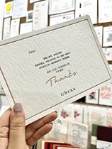 (Custom-made Exclusive) Live Edition Printed Greeting Card Invitation Letter Special Paper Printed Convex print letterpress