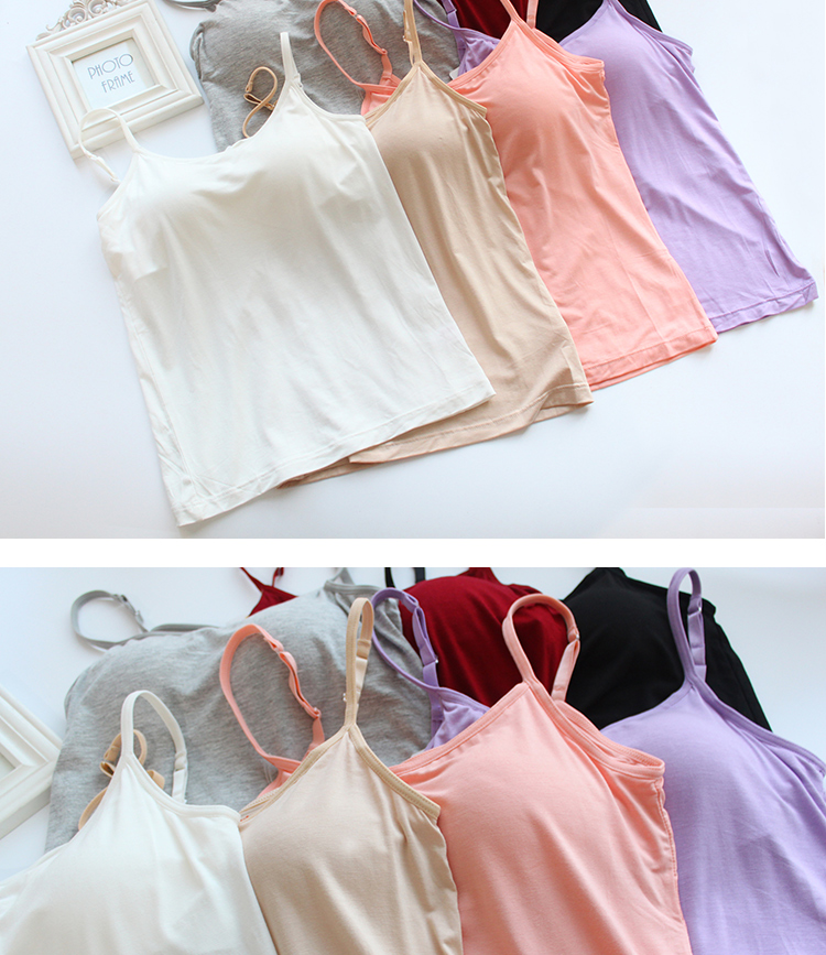 Mùa hè mới đàn hồi thoải mái phương thức một mảnh liền mạch sling nữ đai ngực pad vest mà không có vòng thép bra-t áo len nữ