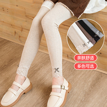 Spring and Autumn Girls Leggings Children Lace Bow ankle-length pants Small and Large Children Wear Long Pants