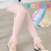 Spring and autumn summer thin childrens stockings lace leggings girls vertical bar mesh hollow butterfly trousers pantyhose