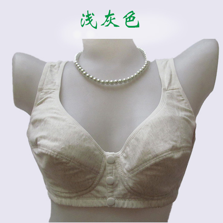 Màu xanh lá cây Đại trước khi mở bông lót khóa không vòng thép trong áo ngực cũ vest kiểu kích thước lớn mẹ ngực lớn mỏng.