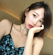  BOONEE◆Light luxury niche 925 silver piece pull-out pearl clavicle chain choker necklace neck strap pendant new