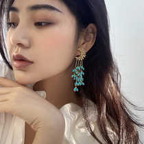 BOONEE ◆ Handmade heavy super complex Crescent beaded tassel long earrings fashion pearl earrings female tide