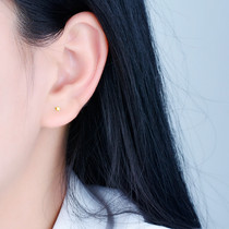 999 pure gold small stud earrings fashion gold earrings womens simple gold drop earrings love pure gold earrings mini raising ears