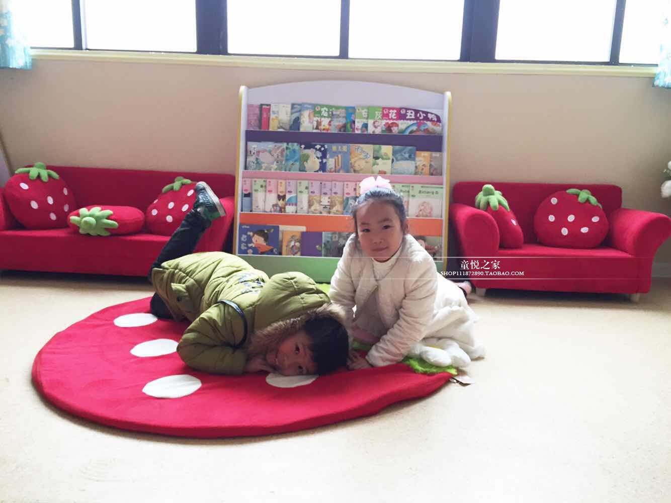 Dễ thương trẻ em phim hoạt hình ghế sofa vải sofa công chúa cô gái dâu vườn ươm đồ chơi kết hợp sofa Learning sớm - Ghế sô pha sofa nỉ