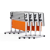Folding training table and chair splicing rollover mobile double pulley long strip combination student desk conference table