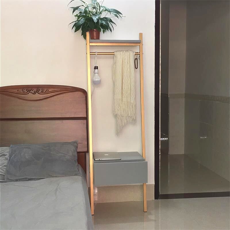 Cloud Ladder Bed Head Cabinet Nordic Creative Bedside Clothes Hat Rack Subminimun Modern Disposal Cabinet Province Space Solid Wood Small Side Cabinet