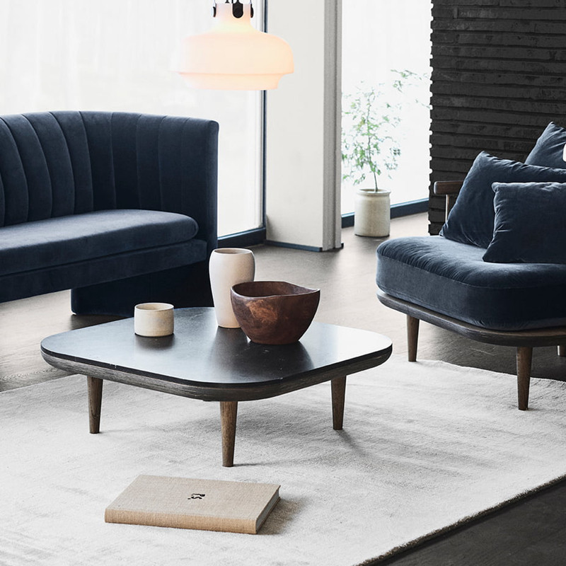 Nordic marble square coffee table wabi sabi wind small apartment wooden living room low table designer slate small square table