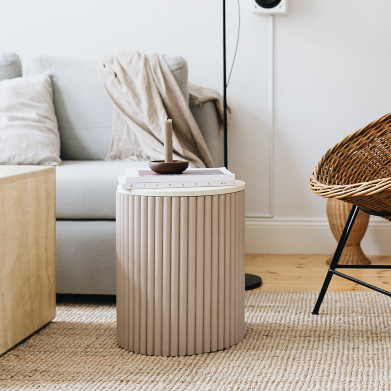 Solid Wood Creative Corner A Few Round Table Living Room Sofa Edge A Few Marble Small Tea Table Side Table Nordic Designer Bedside Table