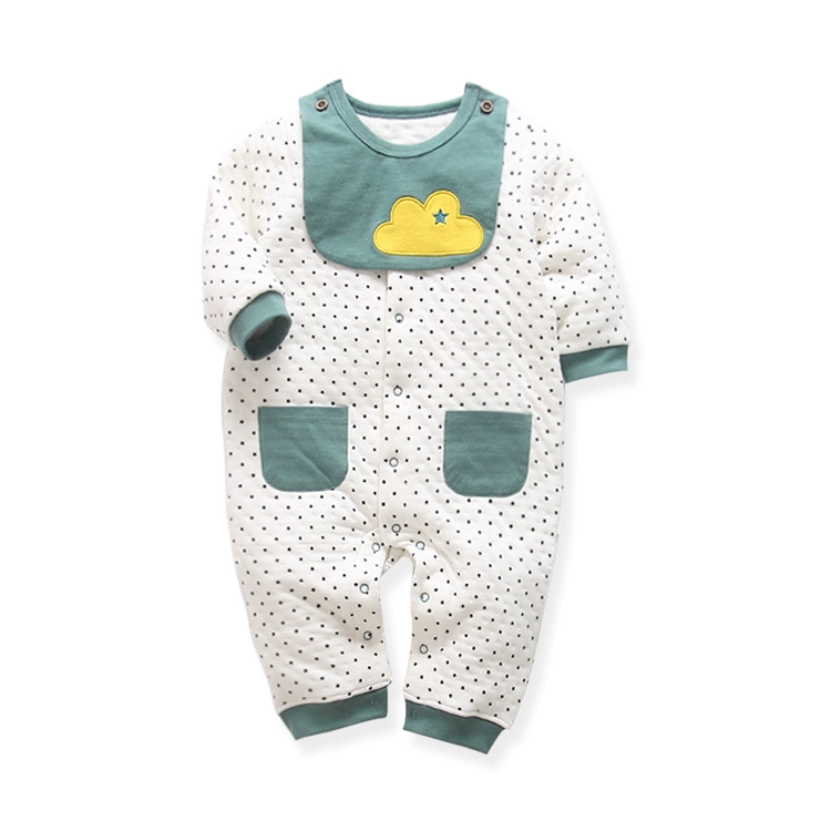 TATABEBE quần áo trẻ em nam nữ quần áo mùa xuân và mùa thu quần áo sơ sinh ấm áp jumpsuit cotton không khí cotton leo núi phù hợp - Áo liền quần