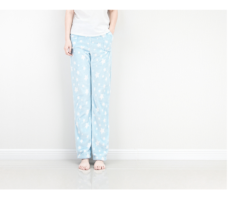 Mùa thu và mùa đông quần pyjama sống cộng với nhung dày ấm áp dịch vụ nhà flannel quần dài kích thước lớn lông cừu mềm quần âu nam