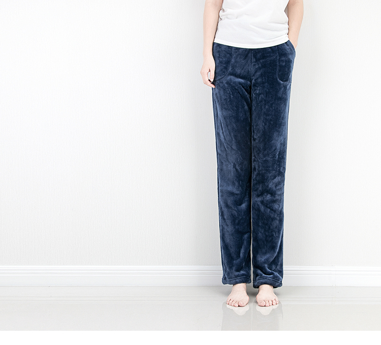 Mùa thu và mùa đông quần pyjama sống cộng với nhung dày ấm áp dịch vụ nhà flannel quần dài kích thước lớn lông cừu mềm quần âu nam