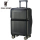 POLO trolley case zipper front flap anti-computer business 20-inch boarding silent case frosted suitcase