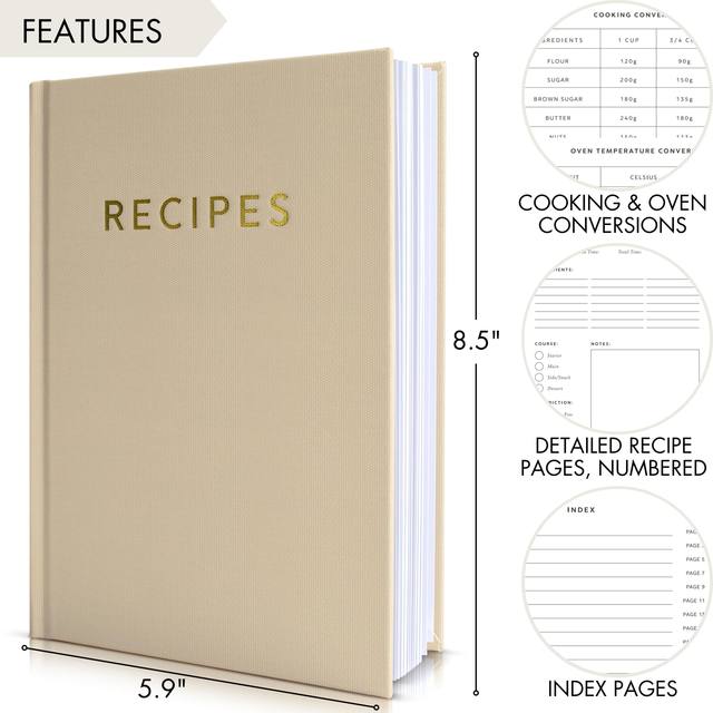 European and American English Food Recipe Record Book LAOSHU DIY Family Recipe Notebook Baking Recipe Cooking Diary