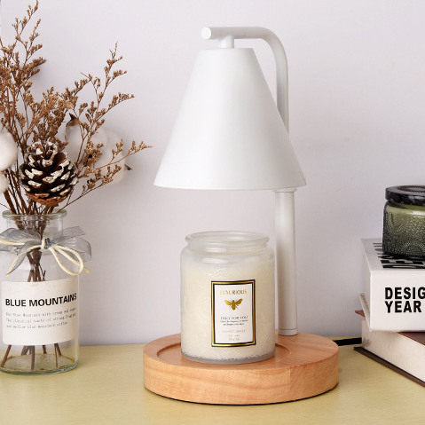 Simple Adjustable Aromatherapy Lamp for Bedroom, Dimmable, Timer, Bedside Table Lamp, Candle Melting Diffuser, Flameless Wax Melting Lamp, Ambient Light