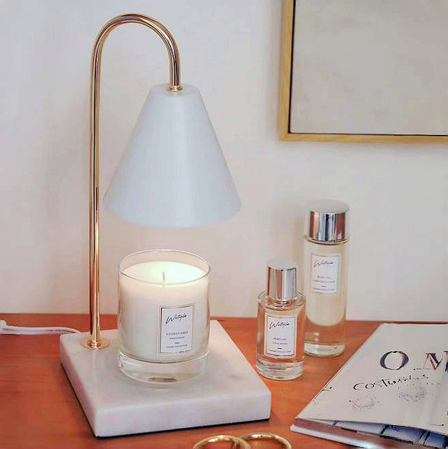 Marble scented candle lamp melted wax lamp hot melt lamp melted candle lamp desk bedside reading lamp atmosphere night light