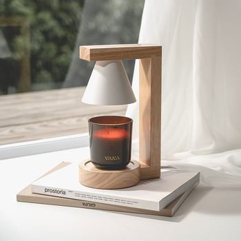 Japanese-Style Wooden Aromatherapy Wax Melting Lamp, Fragrance Melting Candle Lamp, Hot Melt Lamp, Timer Bedside Table Lamp, Night Light, Ambient Light