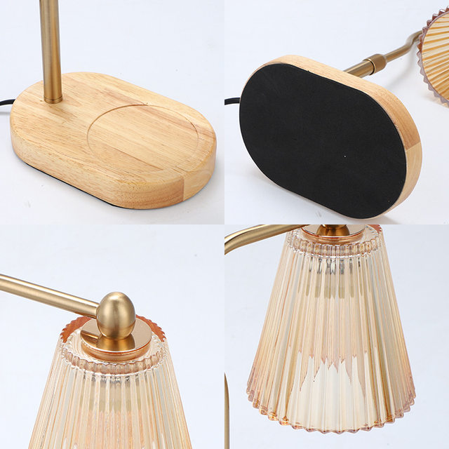 Light Luxury Adjustable Fragrance Wax Melting Lamp, Candle Melting Lamp, Candle Aroma Lamp, Decorative Bedroom Bedside Atmosphere Table Lamp, Night Light