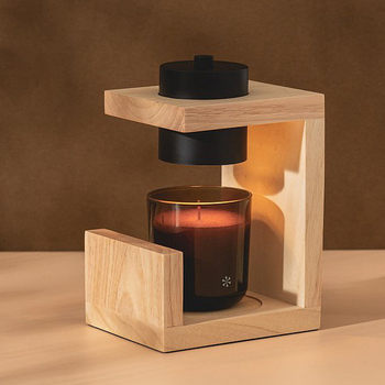 Japanese-Style Wooden Aromatherapy Wax Melting Lamp, Fragrance Melting Candle Lamp, Timer Bedroom Bedside Table Lamp, Small Night Light, Ambient Light, Gift