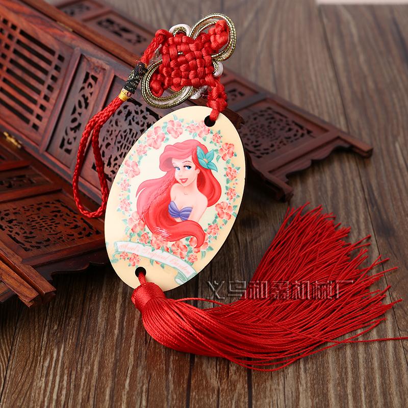 Thermal transfer car hanging parts personality DIY image car hanging parts blank China knot car hanging CP-06