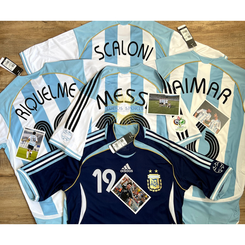 Argentina 2006 World Cup Official Replica Fan Version Jersey Messi Riquelme Aimar Jn3708 Argentina 2006 World Cup Official Replica Fan Version Jersey Messi Riquelme Aimar Jn3708