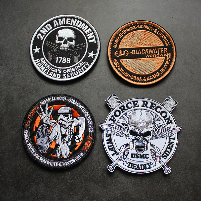 Large number 10 cm round embroidered magic sticker chapter morale Zhangjun fan DIY mend formula Tactical vest with bag sticker