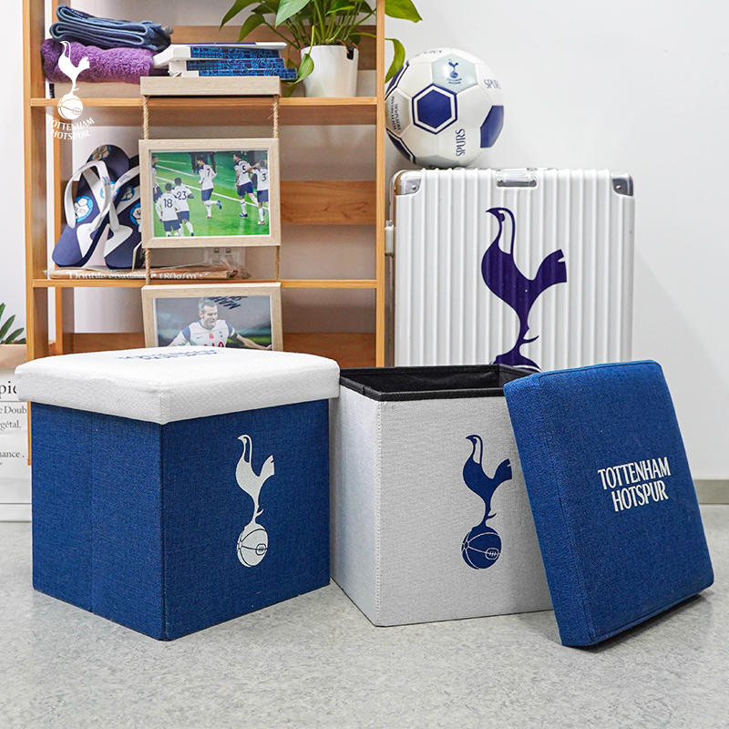 Little plum:Tottenham Hotspur football sports and leisure storage box creative student home storage stool