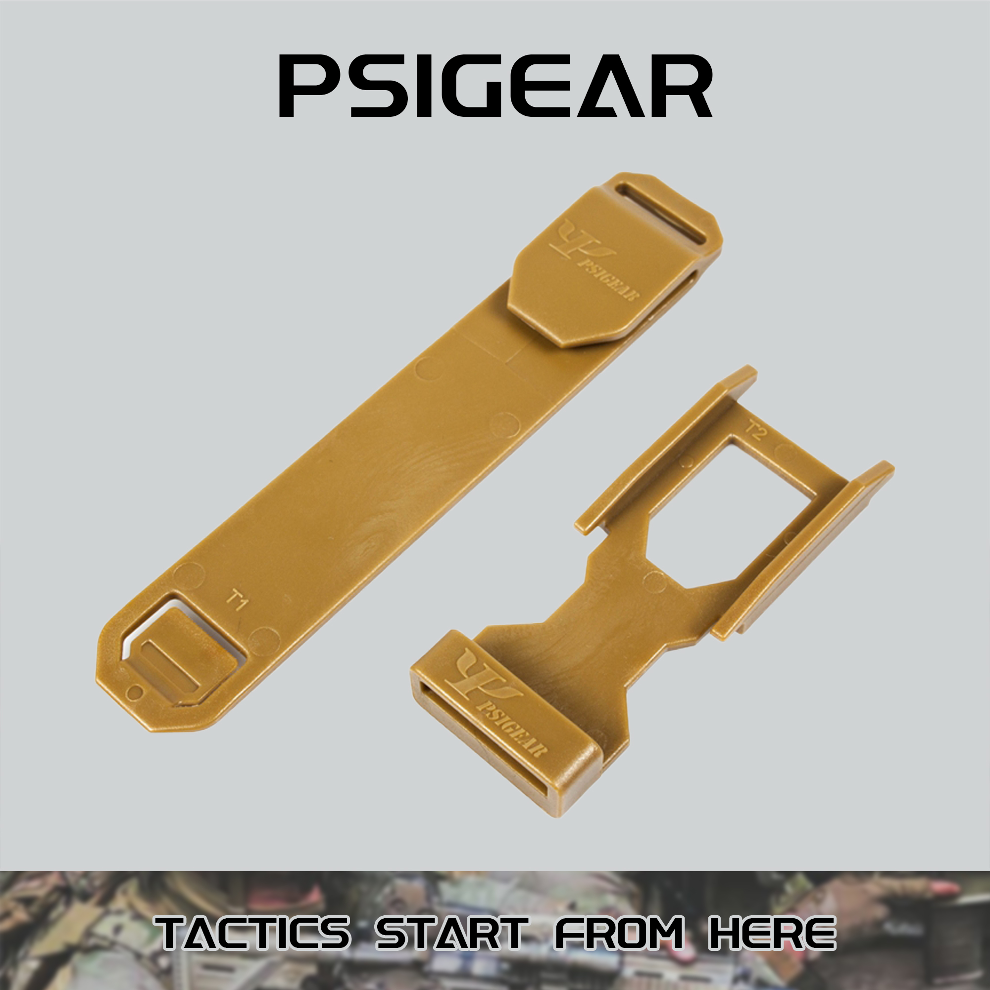 PSIGEAR Bolt™ Tactical Vest with Pouch Backpack MOLLE Hyperlink Hate Bar Insert Set of Two