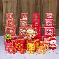 Niu Year Spring Festival New Year Pile Heads Swing Pieces Gift Boxes Arrangement Scene Decorations Mall decoration shop window New Chinese New Year gift boxes