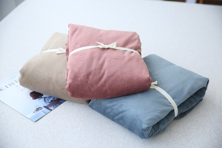Giường ngủ nhung đơn giản theo phong cách Nhật Bản tấm dày chà nhám flannel trải giường ga trải giường chun đẹp	
