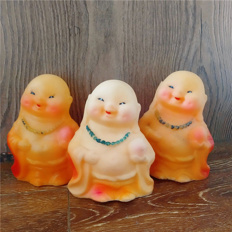 8090s Nostalepisode Collection of the rubber sheet Toy Rubber Pinching the Doll Smiling Face of the Rare Toy Group