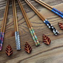 Japan imported wooden chopsticks Ishida bamboo chopsticks pointed cooking chopsticks 5 pairs of 10 pairs of gift boxes household gifts