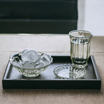 Spot Japan imported Shanjia lacquerware wooden cherry blossom rectangular tray Cherry blossom tea tray Wooden tray