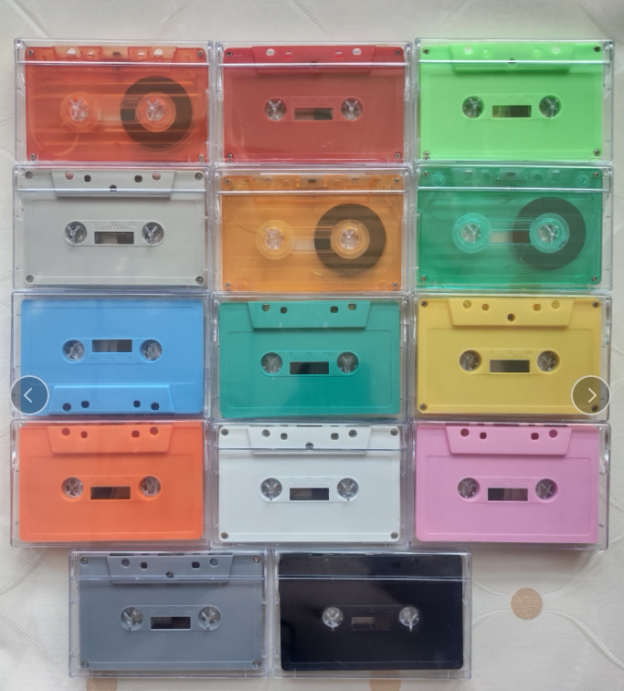 Brand new high quality 45 minute color tape color blank tape repeater Walkman cassette with 10 boxes