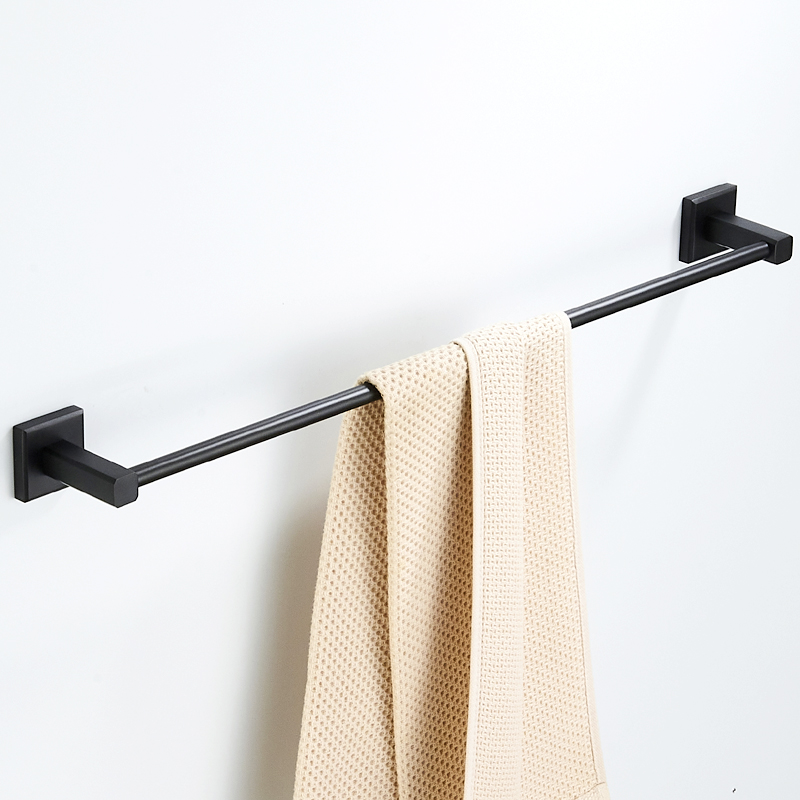 Bathroom rack toilet bathroom dressing room towel rail black hardware pendant all copper towel rack free punch
