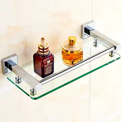 Bathroom dressing room mirror front mirror tempered glass hand wash basin holder perforated wall Wall wash table storage