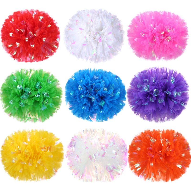 Colorful cheerleading flower ball cheerleaders holding flower square dance competition hand flower handle ball aerobics dance performance