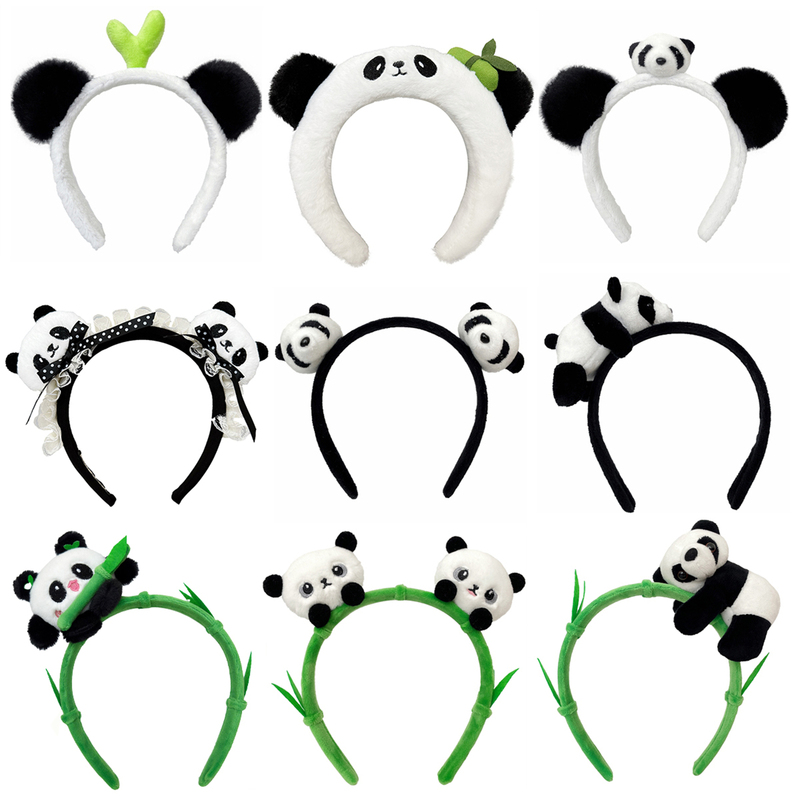 Cute Cartoon Plush Panda Headband, Red Panda Headband, Zoo Hairpin, Hair Clip, Children's and Adult Hair Accessories