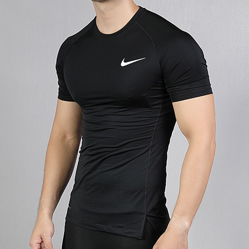 Nike Official Flagship PRO Tight Fit Short Sleeve T-shirt Fitness Men's Training Suit Breathable Basketball Clothes Sports Speed Jersey